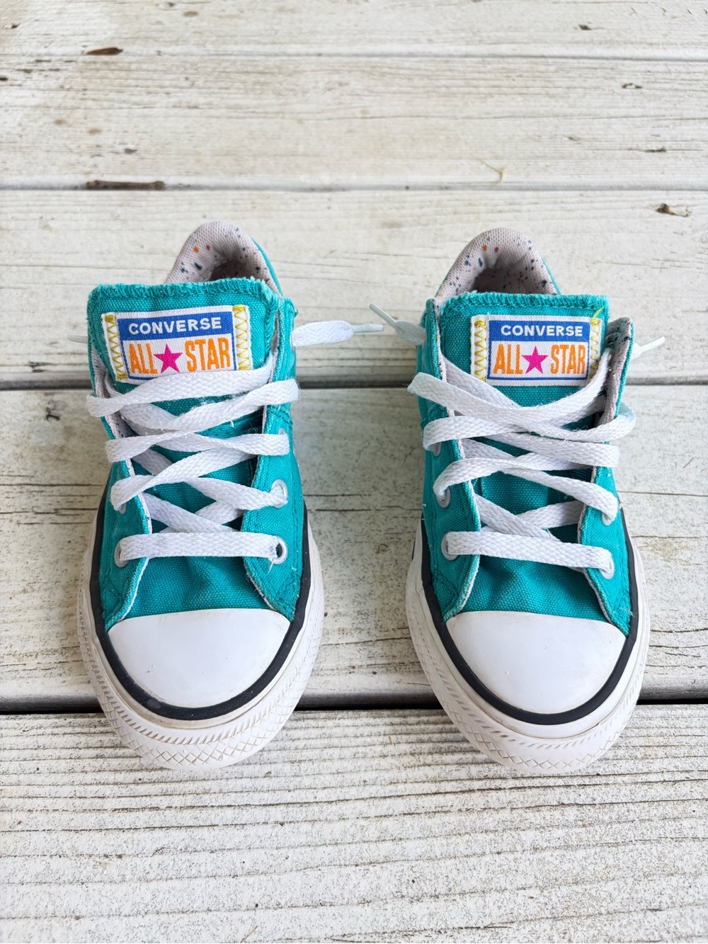 Converse Kids Teal All Star Low Top Sneakers - 12